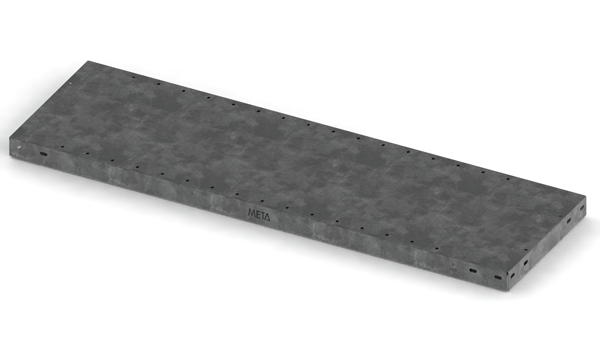 META Legbord voor magazijnstelling, breedte x diepte 1000 x 300 mm, met corrosiebeschermende zinklaag  ZOOM