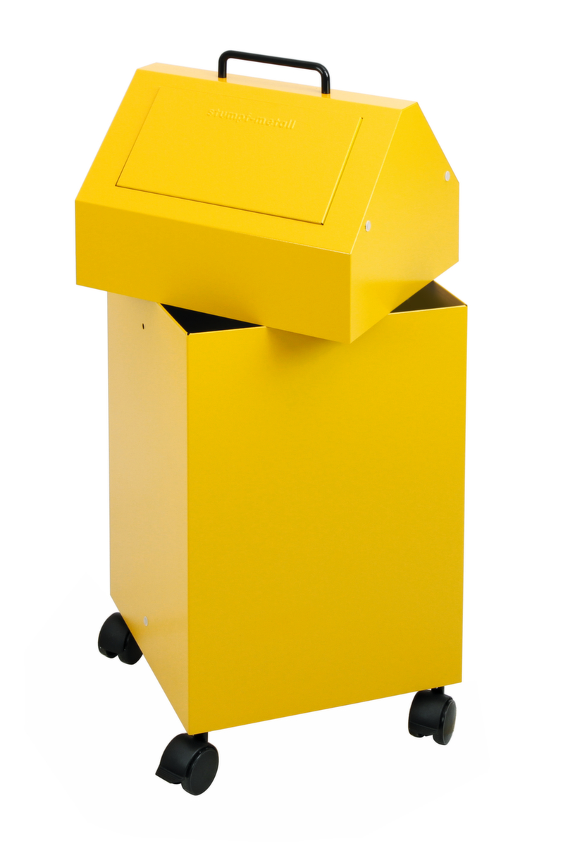 stumpf Brandvertragende container voor recyclebaar materiaal, 45 l, RAL1003 signaalgeel, deksel RAL1003 signaalgeel  ZOOM