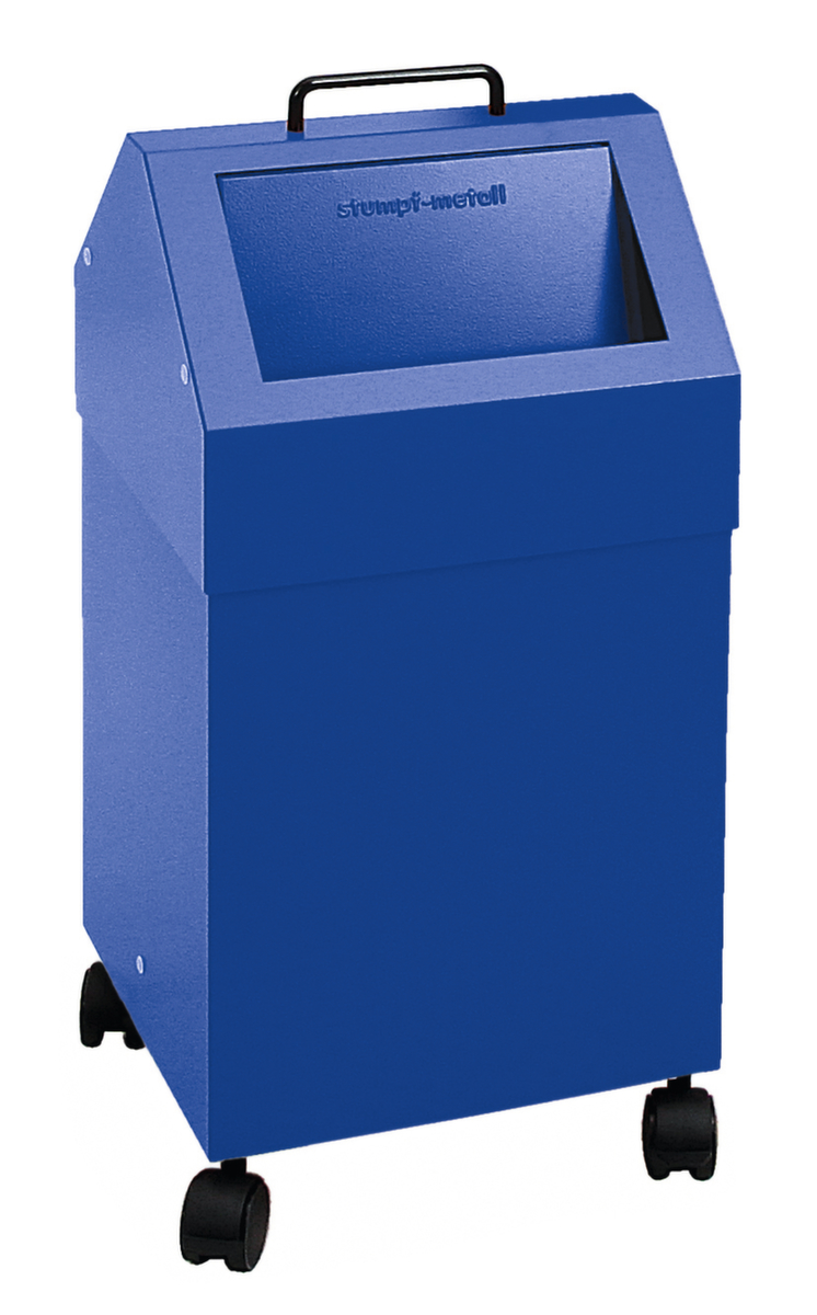 stumpf Brandvertragende container voor recyclebaar materiaal, 45 l, RAL5010 gentiaanblauw, deksel RAL5010 gentiaanblauw  ZOOM