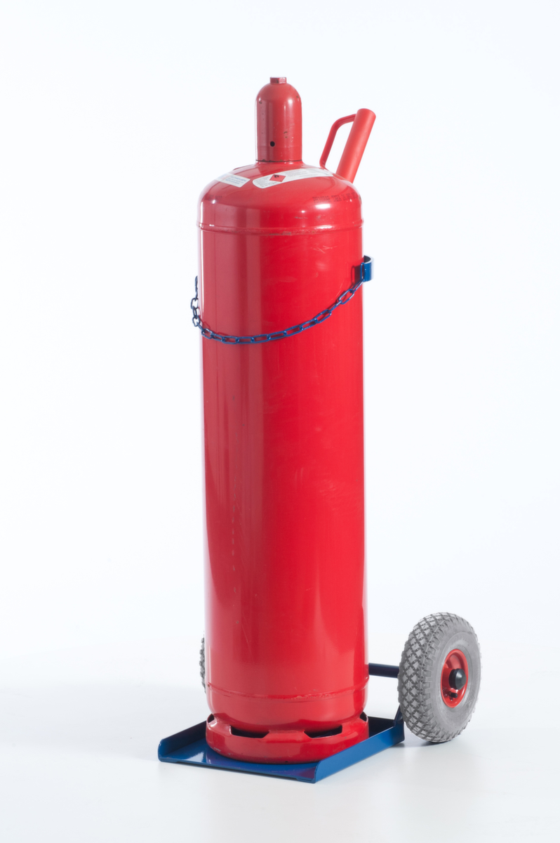 Rollcart Flessenwagen, voor 1 x 33 kg propaangas fles, lucht-banden  ZOOM