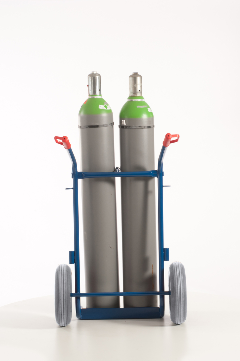 Rollcart Flessenwagen, voor 2x40/50 l fles, lucht-banden  ZOOM