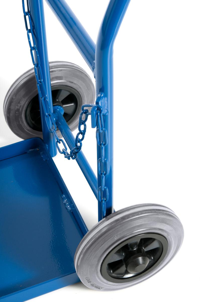 Rollcart Flessenwagen, voor 1 x 11 kg propaangas fles, massief rubber-banden  ZOOM