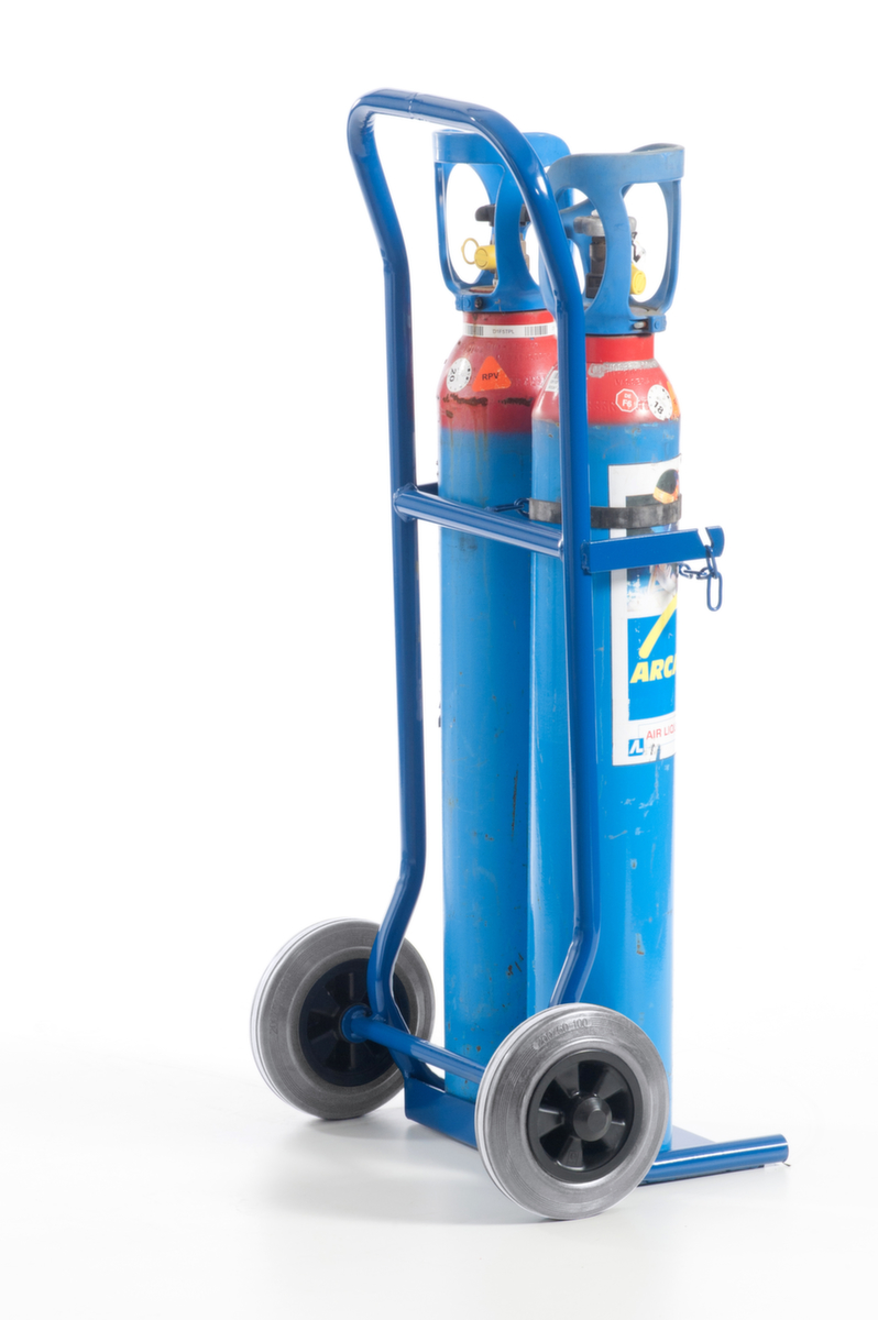 Rollcart Flessenwagen, voor 2x10 l fles, TPE-banden  ZOOM