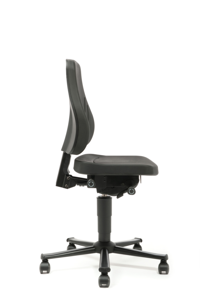 bimos Werkplaatsstoel All-In-One Trend 2, zitting PU-schuim zwart, met rollen  ZOOM