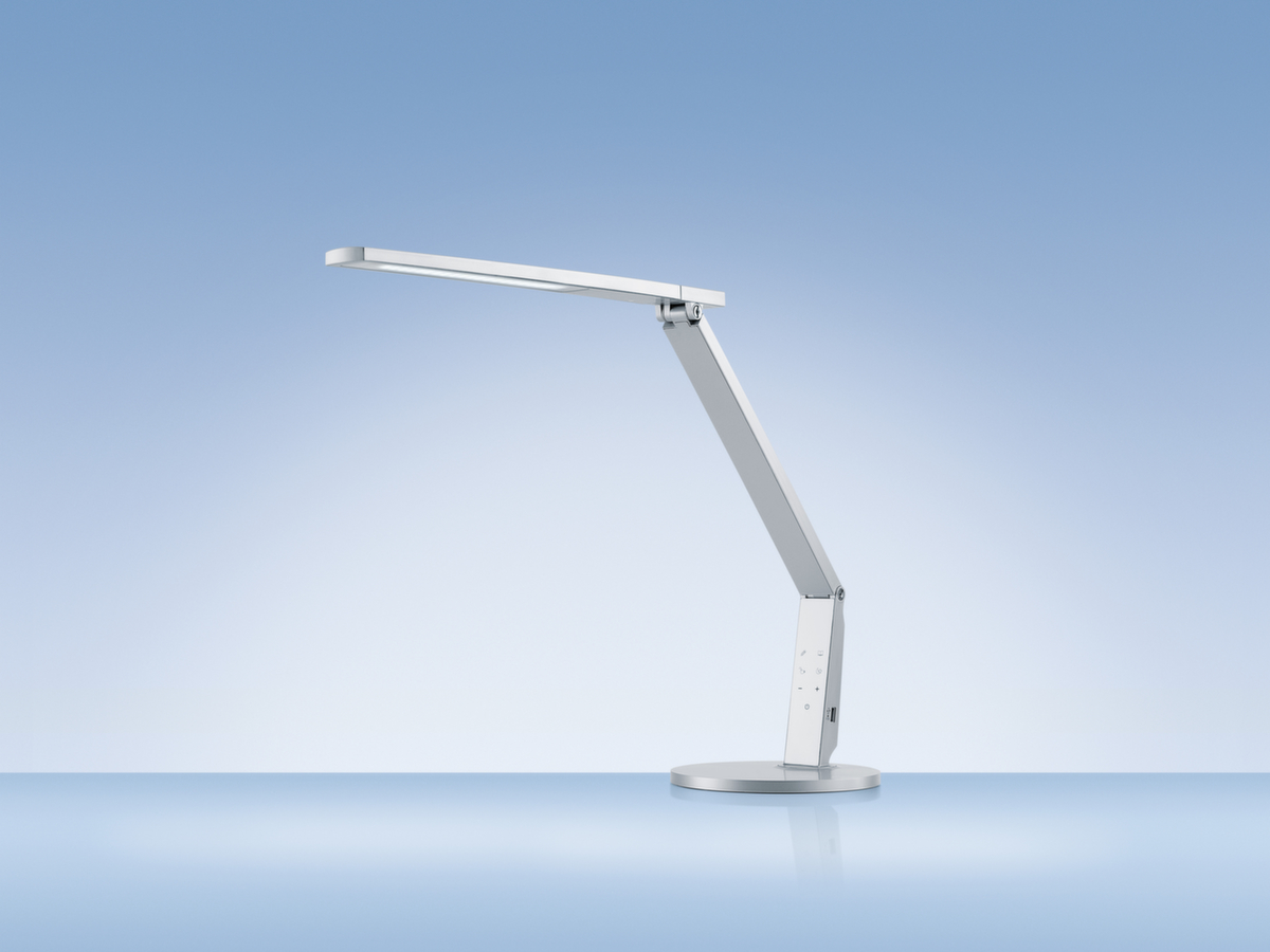 Hansa LED-bureaulamp Vario Plus, licht koud- tot warmwit, zilverkleurig  ZOOM