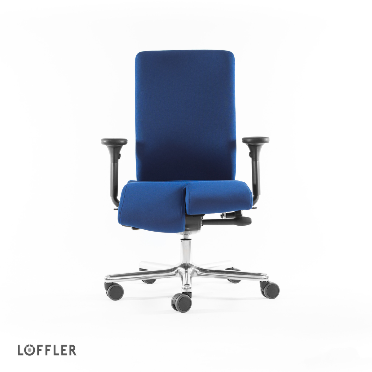 Löffler Bureaustoel met arthrodesezitting, blauw  ZOOM
