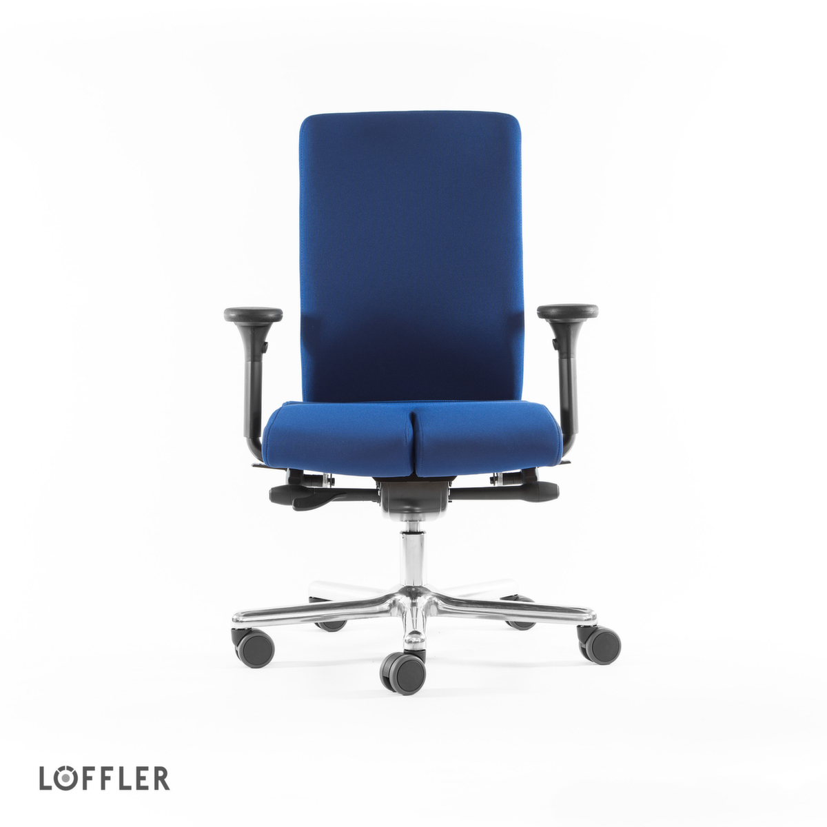Löffler Bureaustoel met arthrodesezitting, blauw  ZOOM