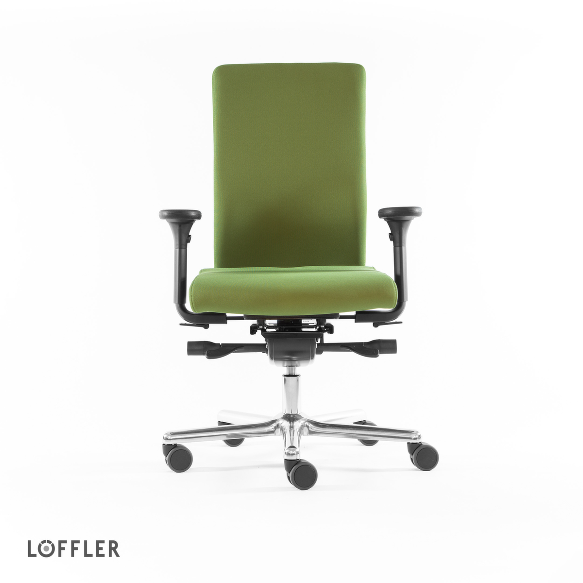 Löffler Bureaustoel met zitting met pocketveerkernen, groen  ZOOM