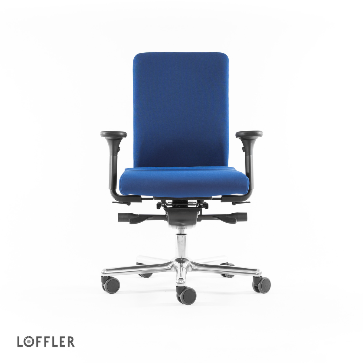 Löffler Bureaustoel met zitting met pocketveerkernen, blauw  ZOOM