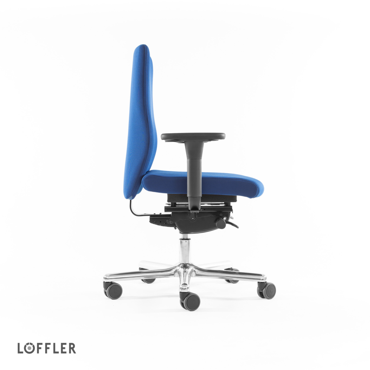 Löffler Bureaustoel met zitting met pocketveerkernen, blauw  ZOOM
