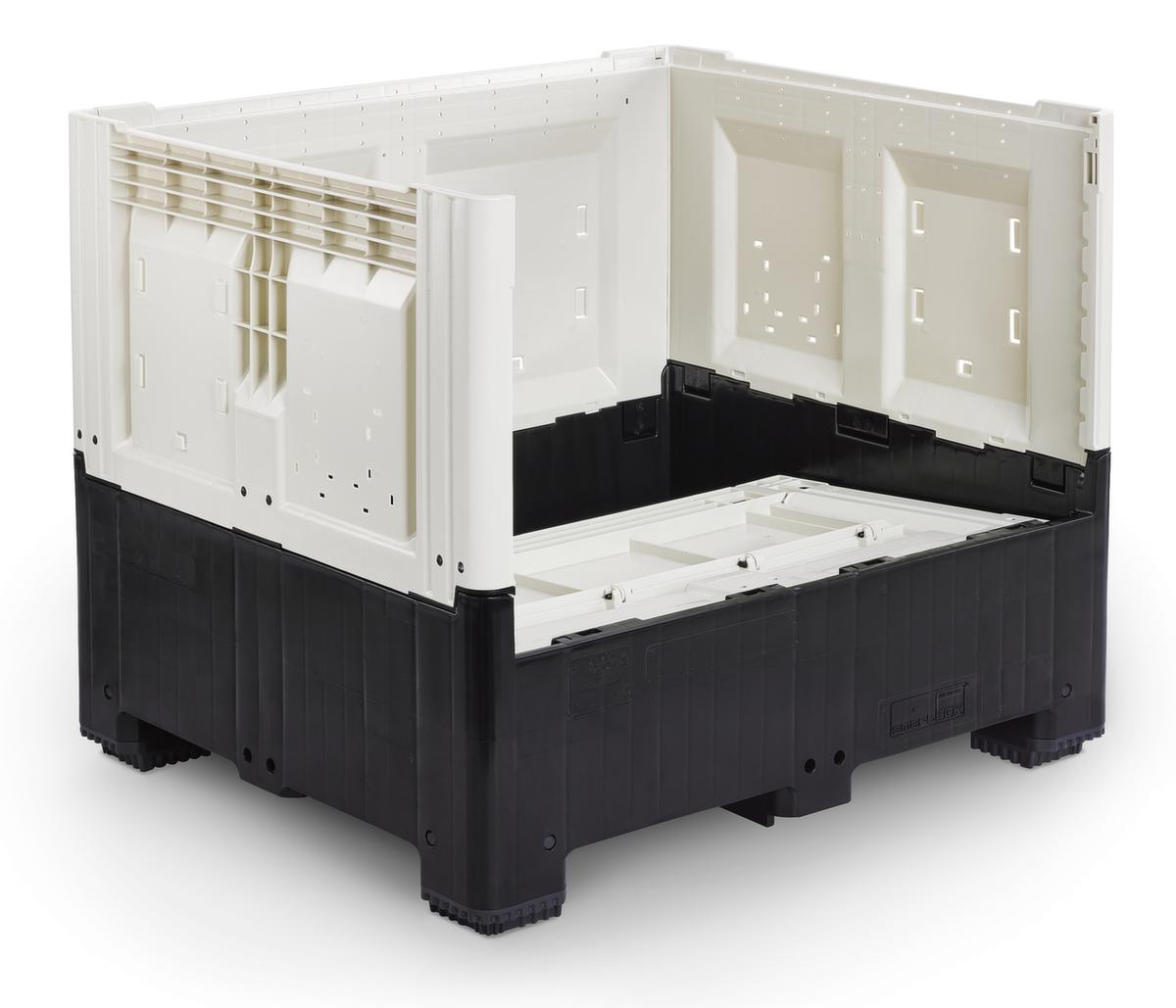 Scharnierende palletbox High Cube met klep, 4 voeten, lengte x breedte 1200 x 1000 mm  ZOOM