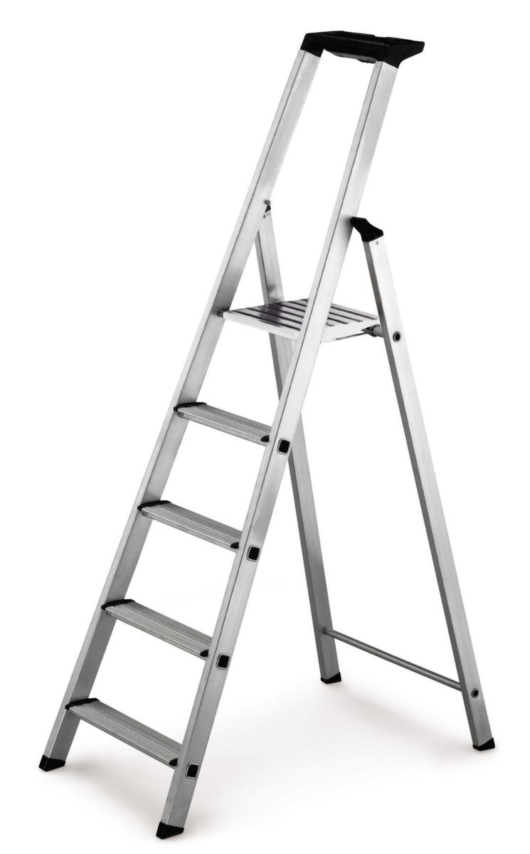 Ladder kompakt, 5 trede(n) met traanplaatprofiel  ZOOM