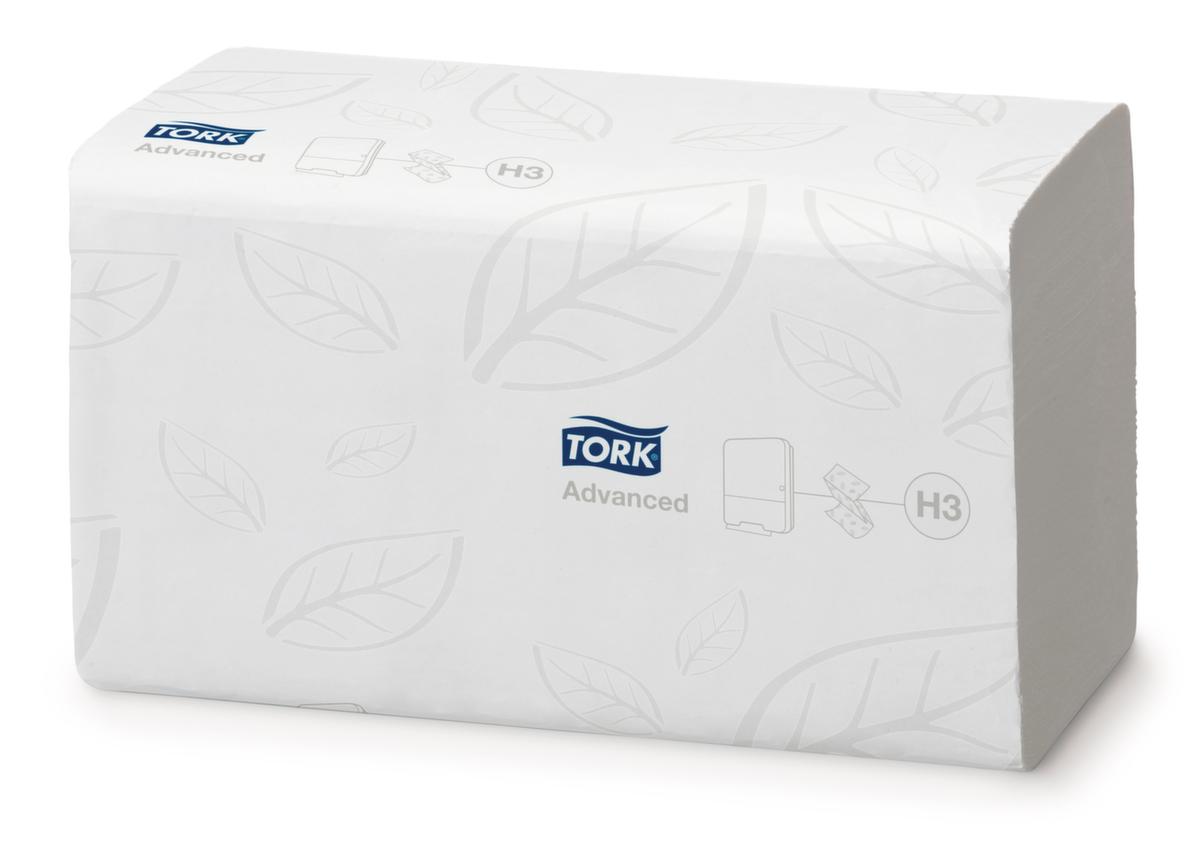 Tork 2-laags papieren handdoeken gemaakt van gerecycled tissuepapier met V-vouw, cellulose  ZOOM