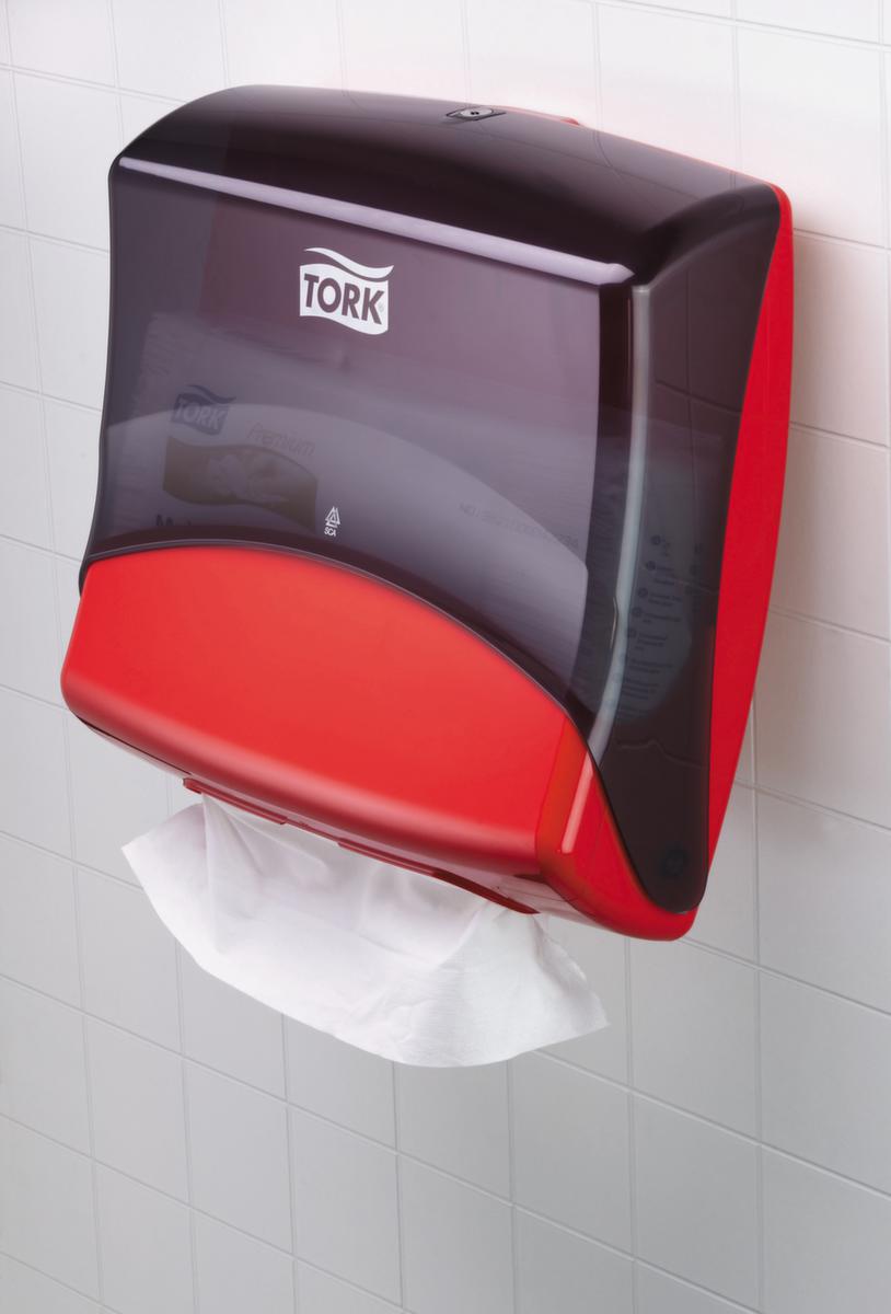 Tork Papierhanddoekdispenser, kunststof, rood/zwart  ZOOM