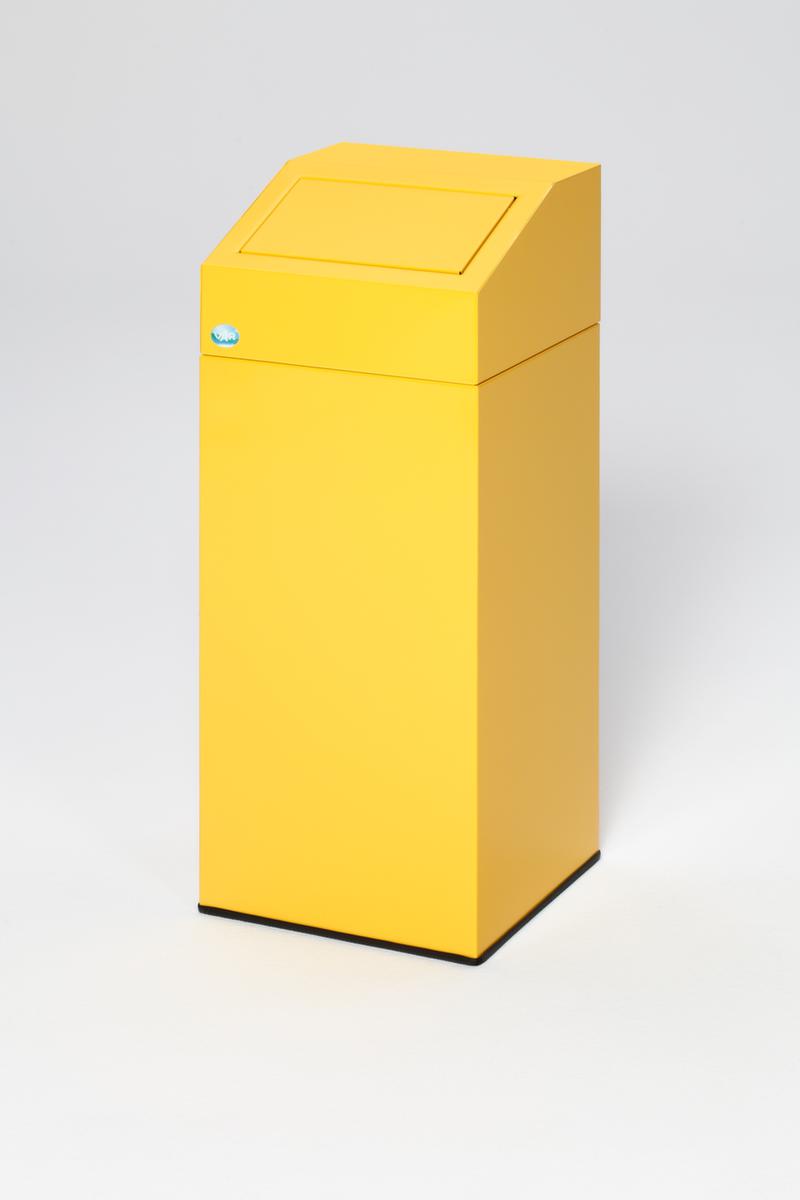 Afvalverzamelaar inclusief sticker, 45 l, RAL1023 verkeersgeel, deksel geel  ZOOM