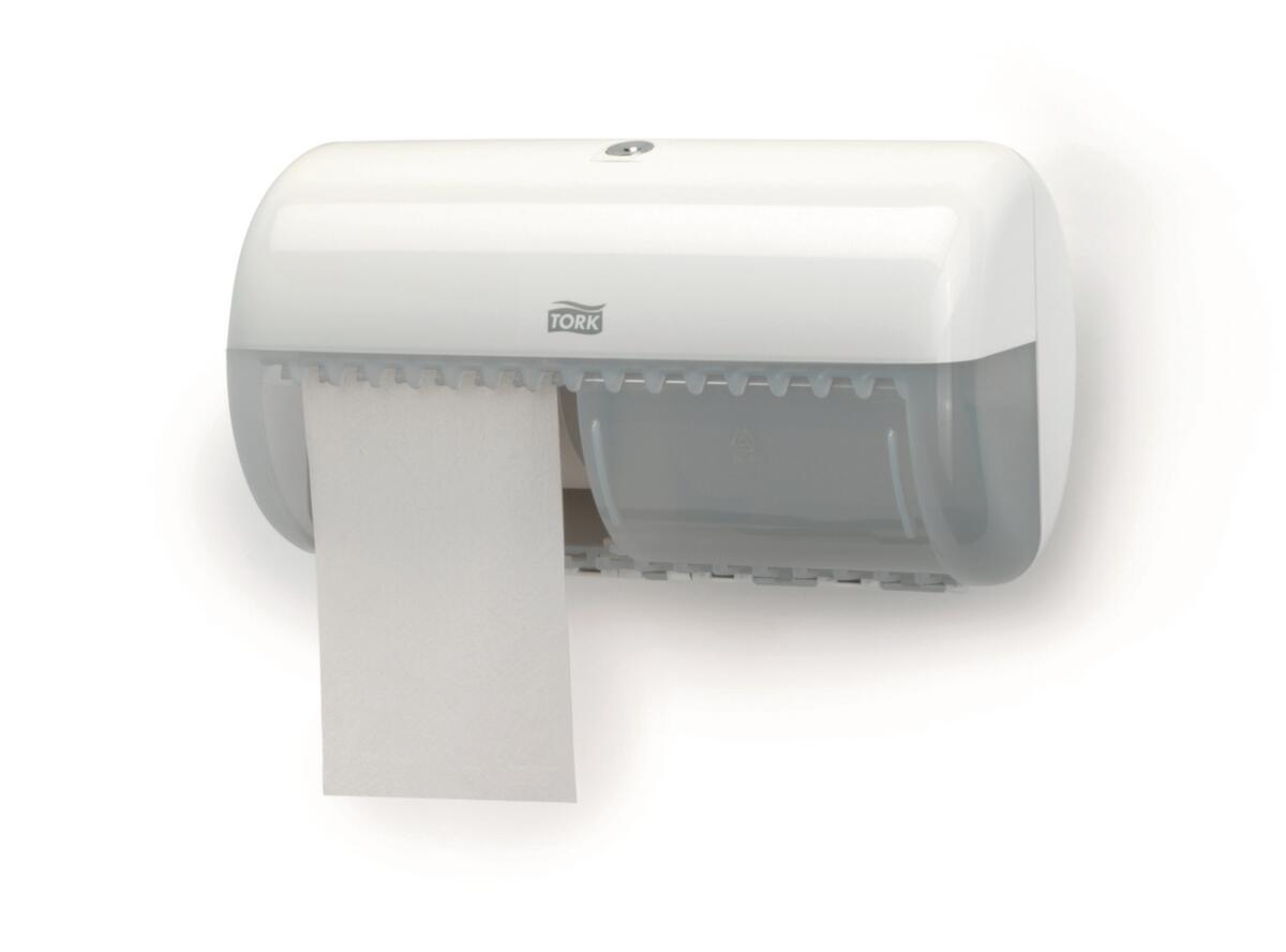 Toiletpapierautomaat voor 2 rollen, ABS, wit  ZOOM