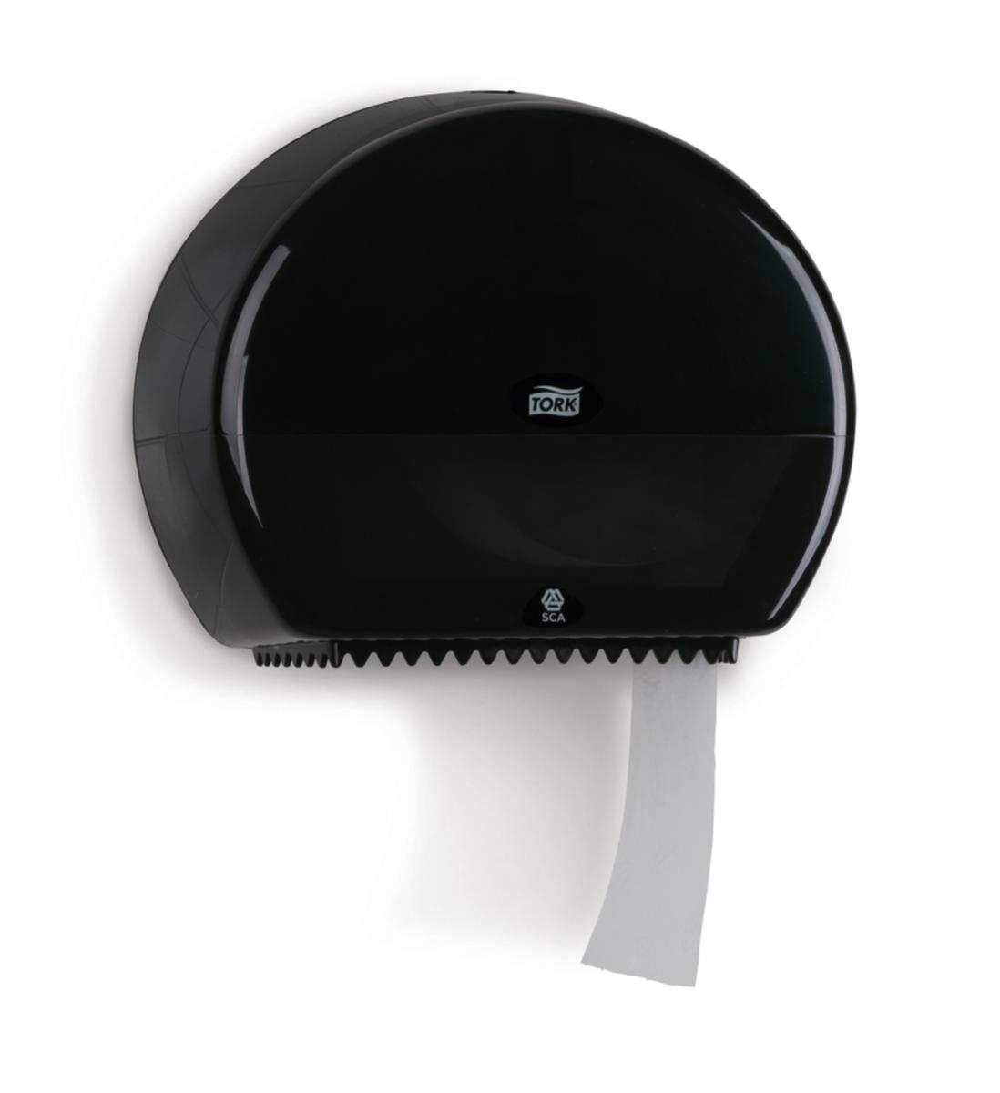 Toiletpapierdispenser voor grote rollen, kunststof, zwart  ZOOM