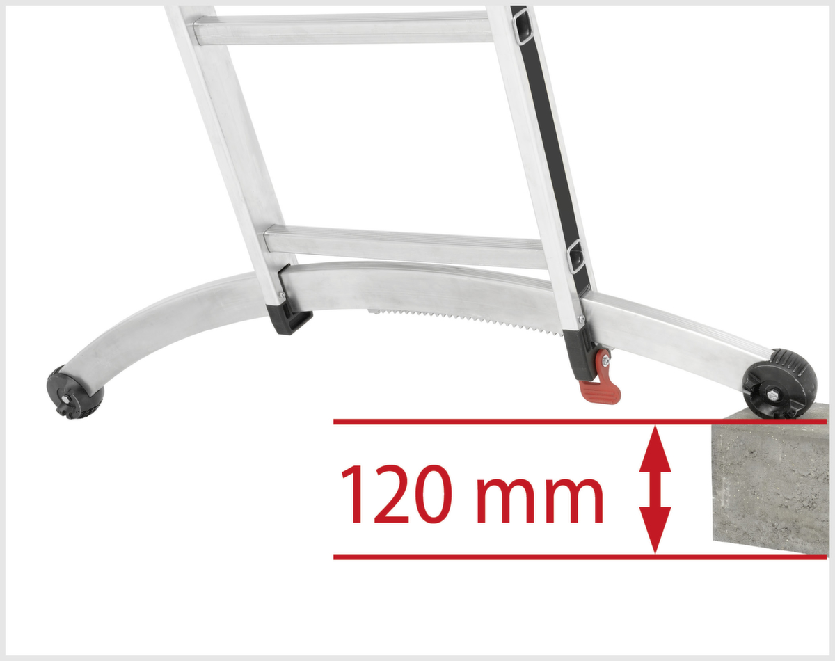 Hymer Multifunctionele ladder met Smart-Base®-ligger, 3 x 10 sporten met antislipprofiel  ZOOM