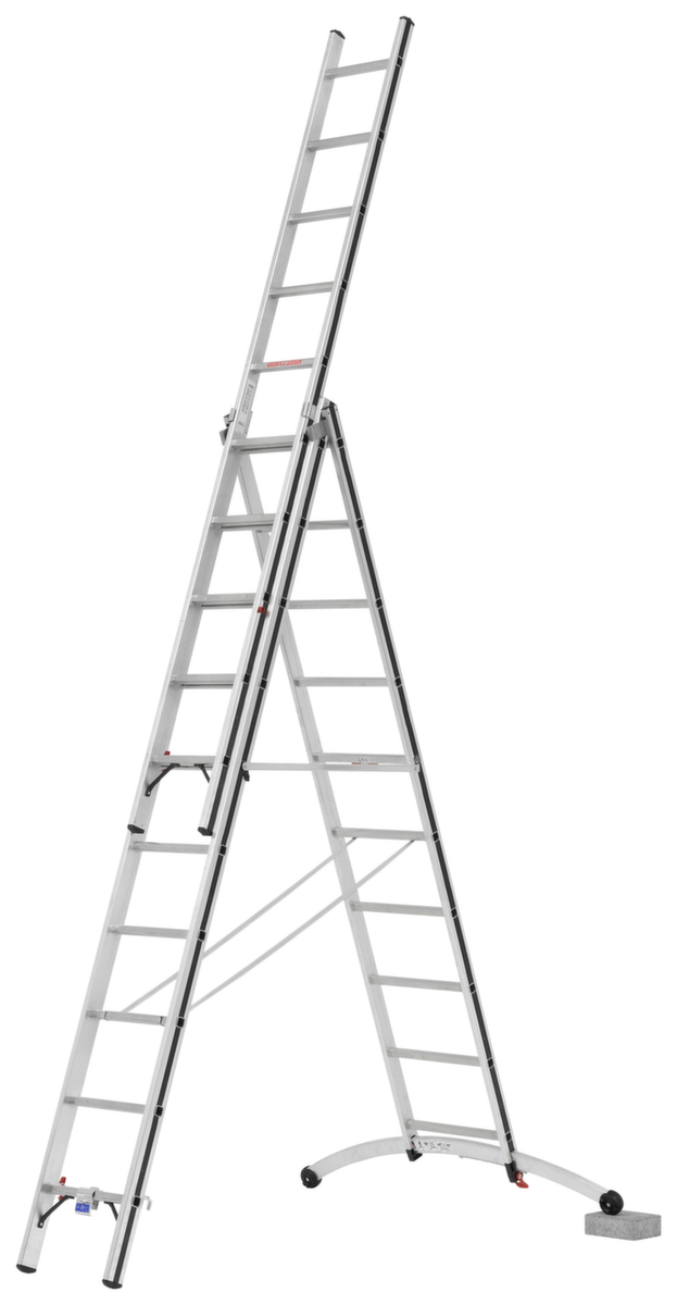 Hymer Multifunctionele ladder met Smart-Base®-ligger, 3 x 10 sporten met antislipprofiel  ZOOM