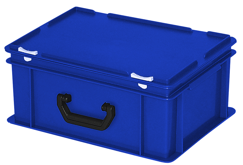 Euronorm-koffer, blauw, HxLxB 185x400x300 mm