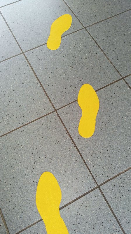 EICHNER Antislip symboolsticker, voet, geel  ZOOM