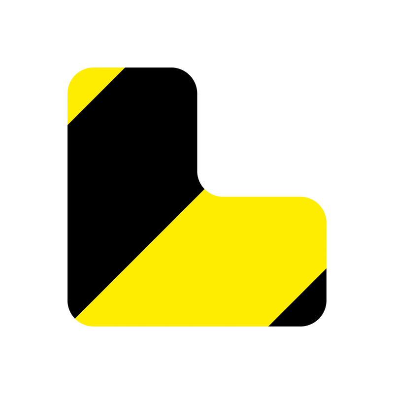 EICHNER Symboolsticker, L-vorm, geel/zwart  ZOOM