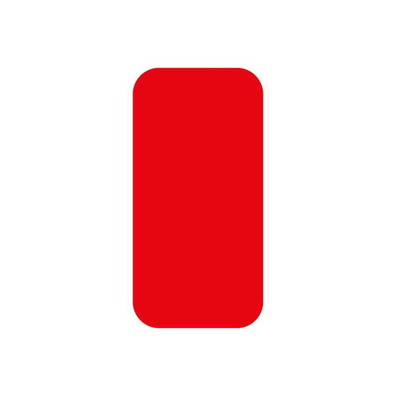EICHNER Symboolsticker, rechthoek, rood  ZOOM