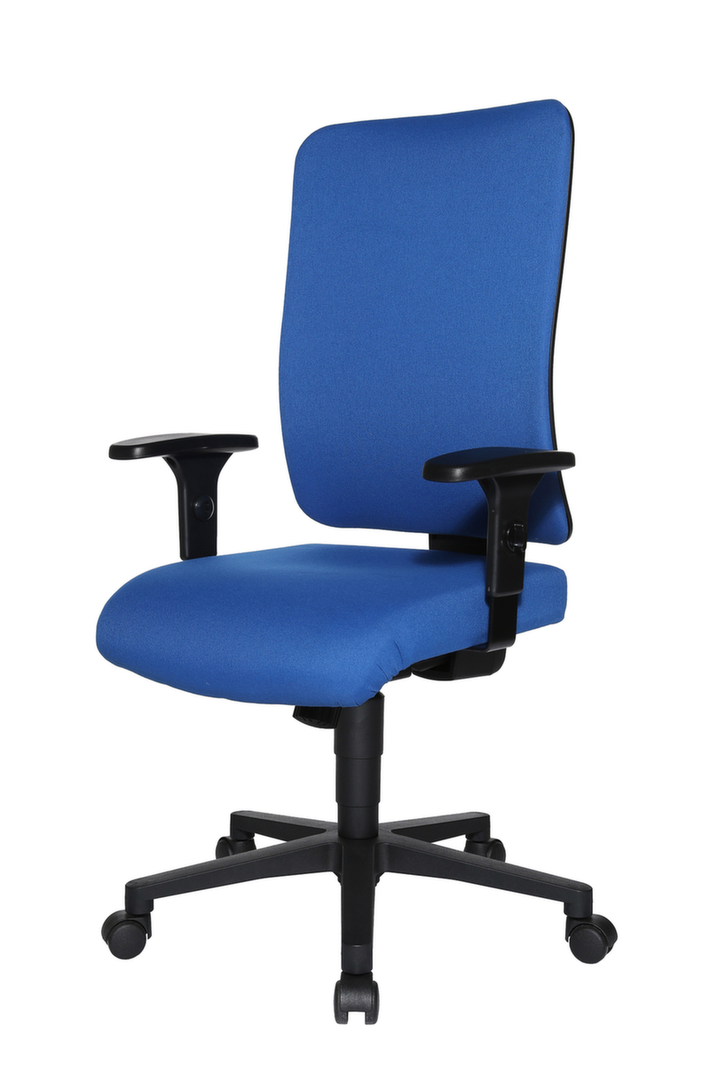 Topstar Bureaustoel Open X (P) met rugleuning met vulling en bekleding, blauw  ZOOM