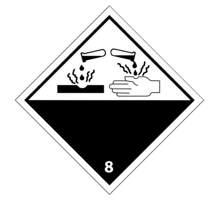 Etiket voor gevaarlijke stoffen  ZOOM