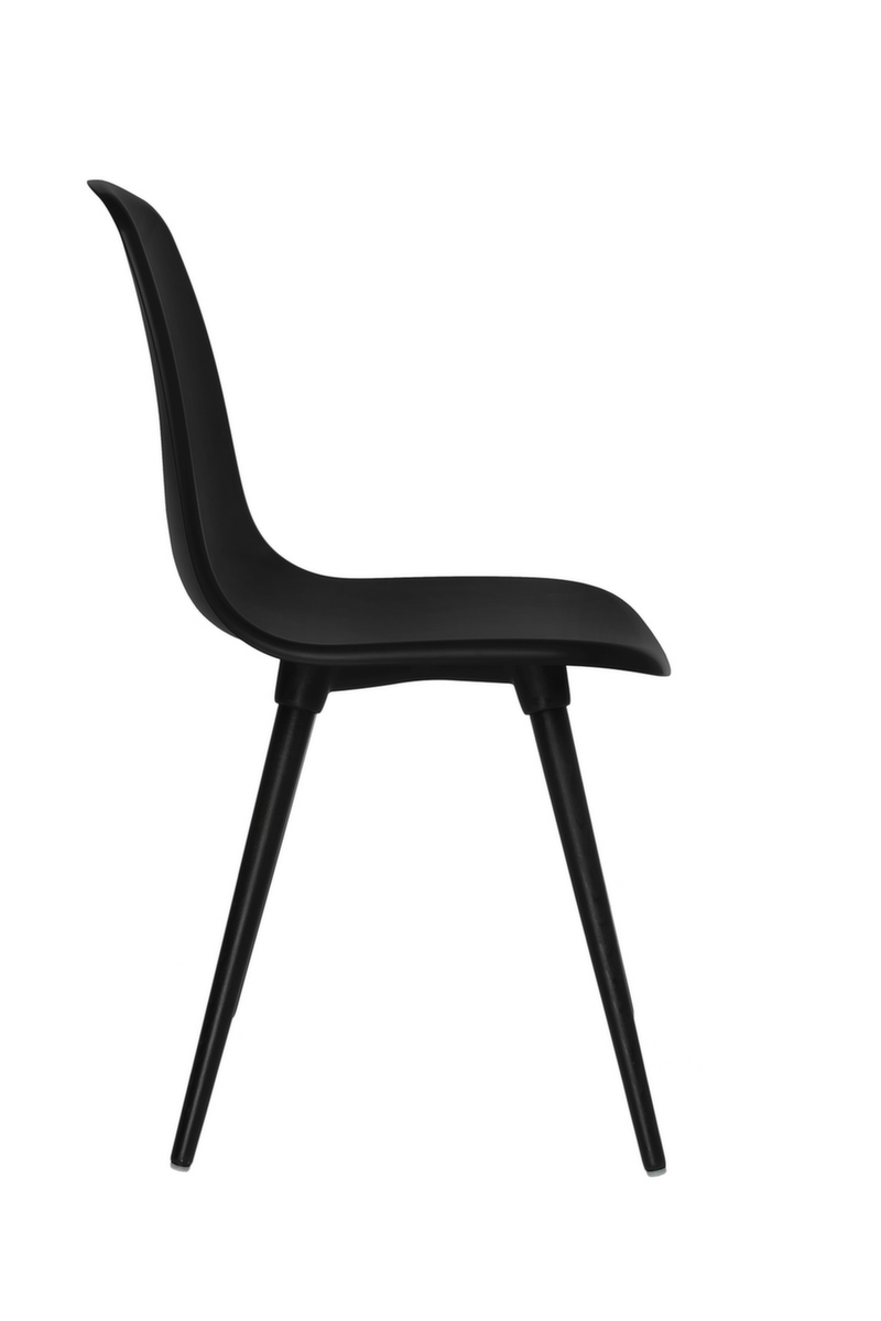 Topstar Bezoekersstoel T2020 met zitschaal van kunststof, zitting zwart, 4-voetonderstel  ZOOM