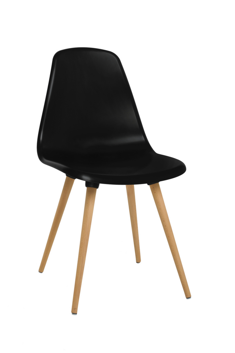 Topstar Bezoekersstoel T2020 met zitschaal van kunststof, zitting zwart, 4-voetonderstel  ZOOM