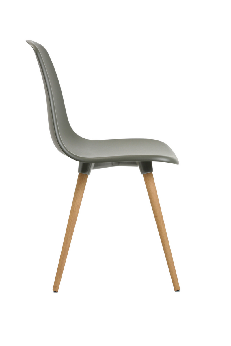 Topstar Bezoekersstoel T2020 met zitschaal van kunststof, zitting grijs, 4-voetonderstel  ZOOM