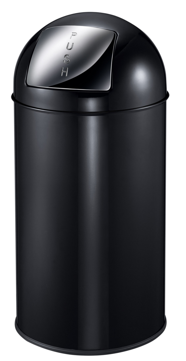 Brandveilige afvalbak EKO Pushcan, 40 l, zwart  ZOOM