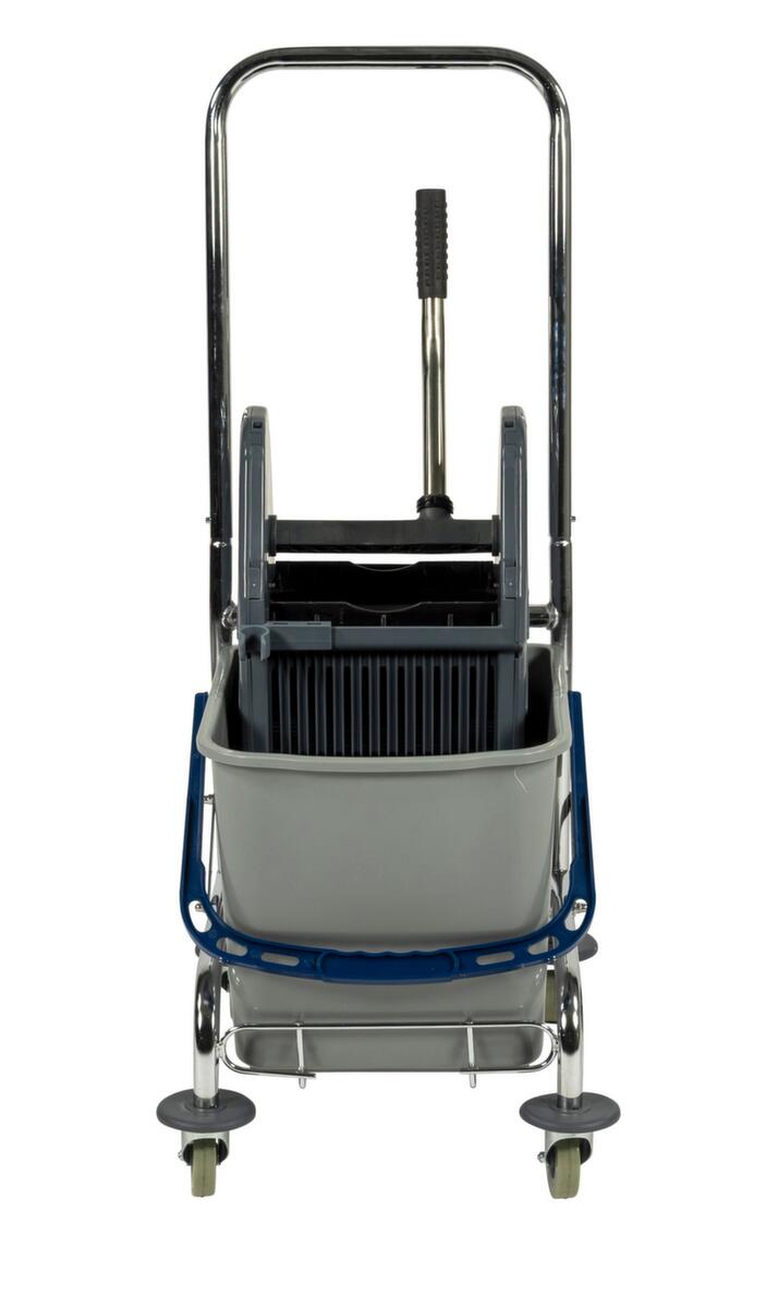 Natte mopwagen met mop-pers, 1x27 l emmer in blauw  ZOOM