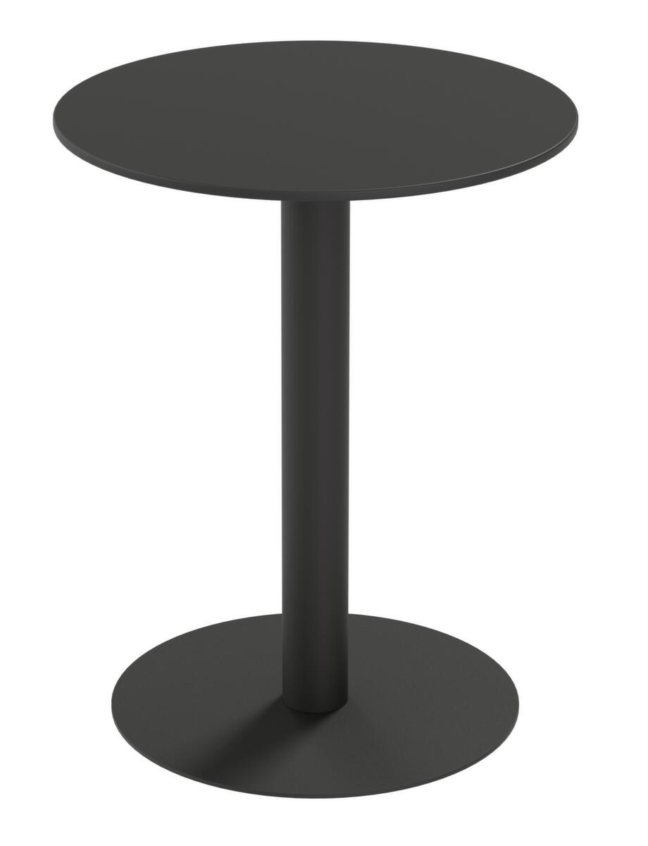 Paperflow Waterbestendige outdoor-tafel Cross, Ø 600 mm, plaat zwart  ZOOM