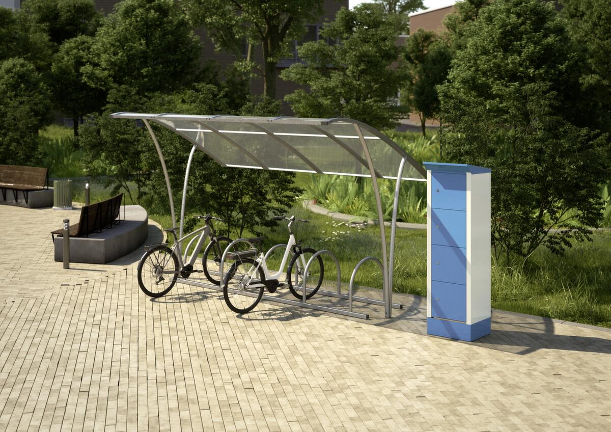 Thurmetall E-bike laadstation, uitvoering D, A, NL, RAL 5012 lichtblauw/RAL 5012 lichtblauw  ZOOM
