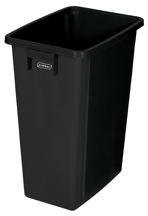 Open inzamelaar van recycleerbare stoffen probbax®, 60 l, zwart  ZOOM
