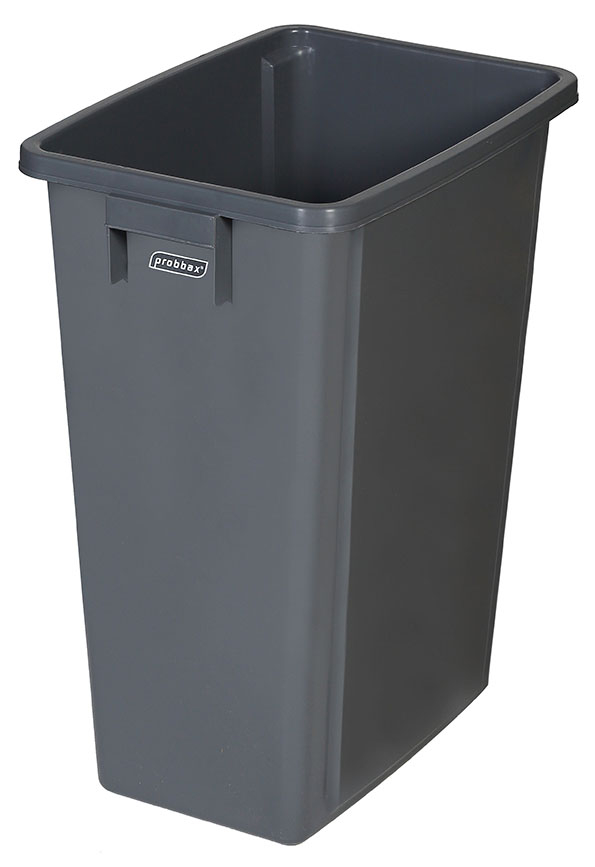 Open inzamelaar van recycleerbare stoffen probbax®, 60 l, grijs  ZOOM