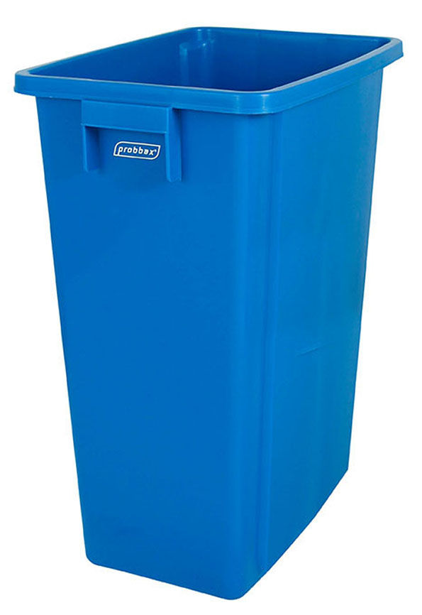 Open inzamelaar van recycleerbare stoffen probbax®, 60 l, blauw  ZOOM