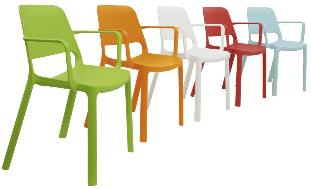 Mayer Sitzmöbel stapelstoel myNUKE geschikt voor outdoor + armleuningen, wit  ZOOM