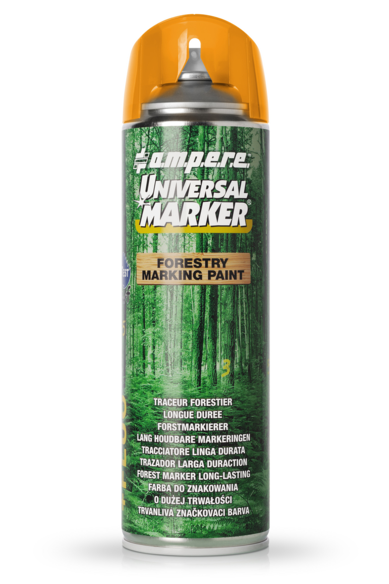 a.m.p.e.r.e. markeerverf Universal Marker voor de bosbouw, oranje fluor