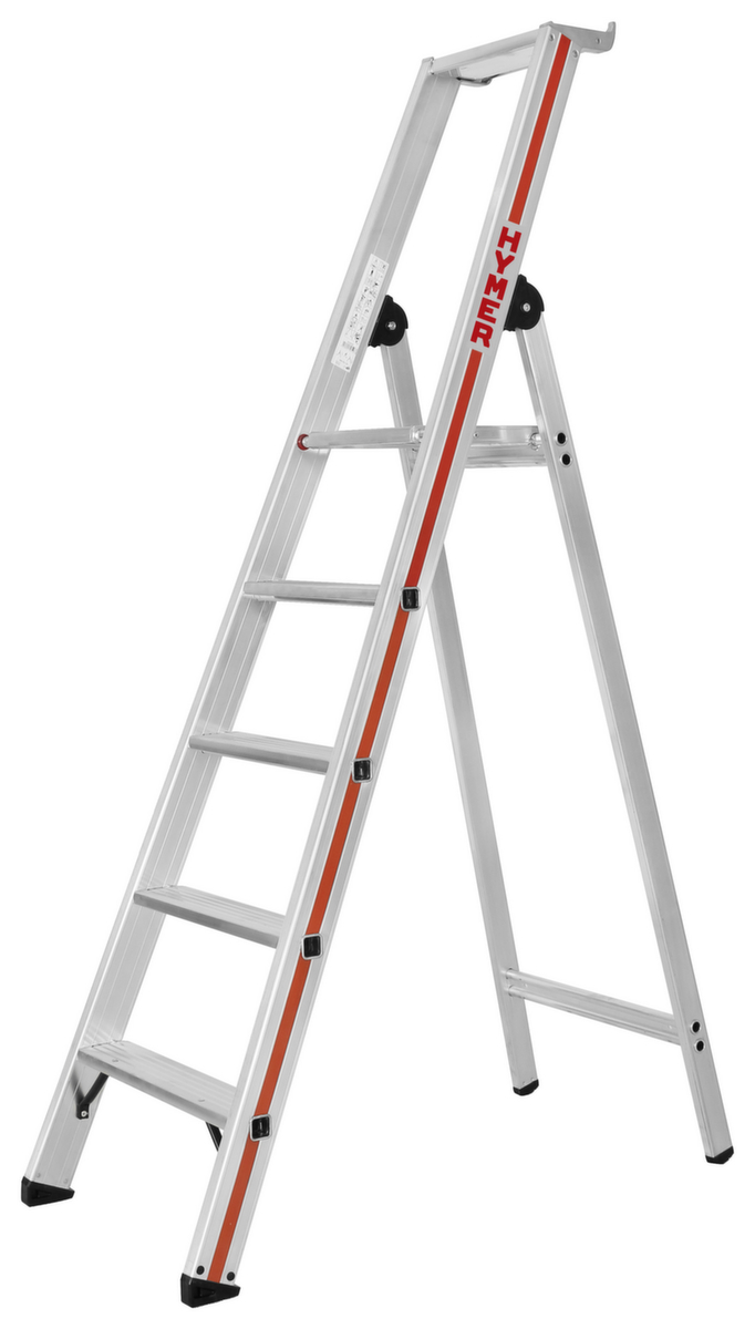 Hymer 4126 trapladder met platform, eenzijdig beloopbaar (5 standen