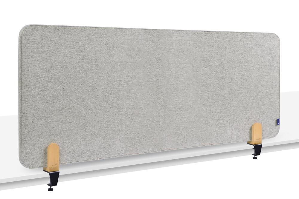 Legamaster Geluidabsorberende tafelscheidingswand ELEMENTS, hoogte x breedte 600 x 1600 mm, wand grijs