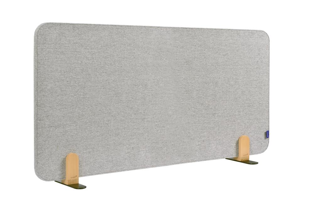 Legamaster Geluidabsorberende tafelscheidingswand ELEMENTS, hoogte x breedte 600 x 1200 mm, wand grijs