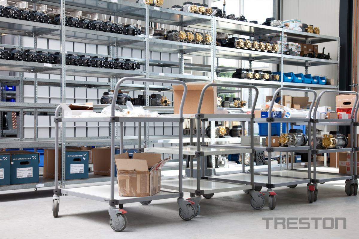Treston ESD-tafelwagen 800x530 mm, draagvermogen 150 kg, 2 etages  ZOOM