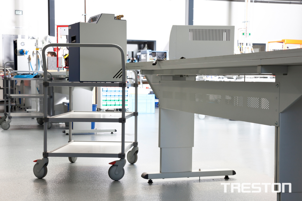 Treston ESD-tafelwagen 800x530 mm, draagvermogen 150 kg, 2 etages  ZOOM