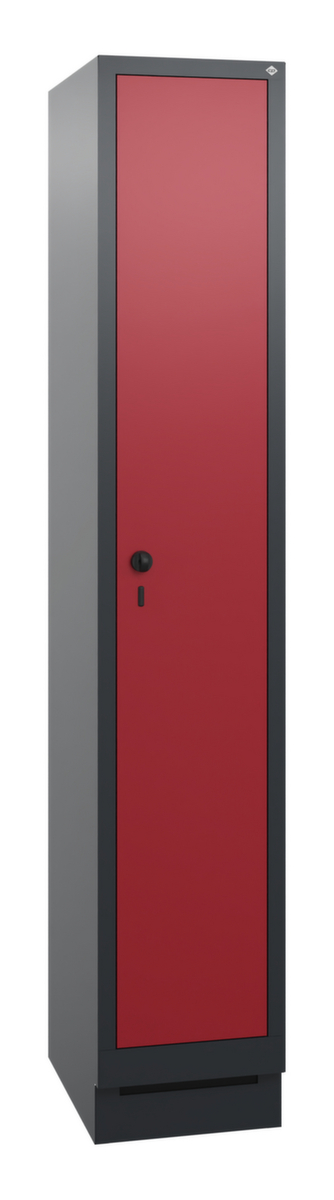 C+P Garderobekast Evolo met 1 compartiment - gladde deur, vakbreedte 300 mm