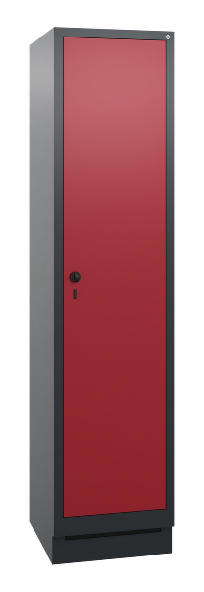 C+P Garderobekast Evolo met 1 compartiment - gladde deur, vakbreedte 400 mm