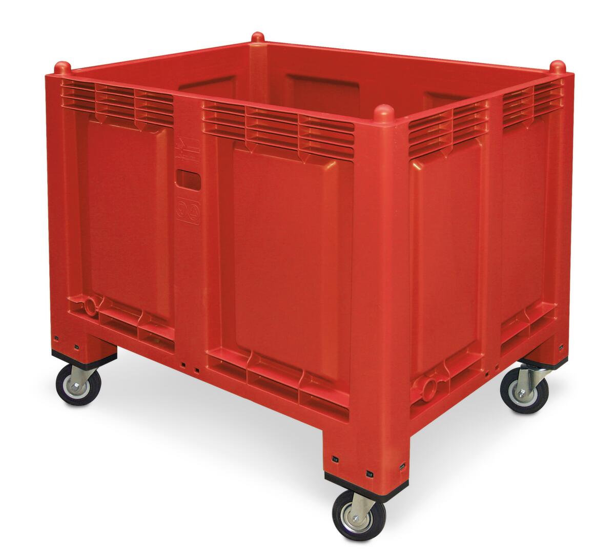 Grote containers, inhoud 550 l, rood, 4 zwenkwielen  ZOOM