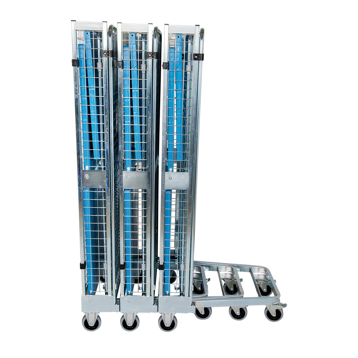 Nestbare veiligheidsrolcontainer nestainer®, draagvermogen 500 kg, lengte x breedte 880 x 725 mm  ZOOM